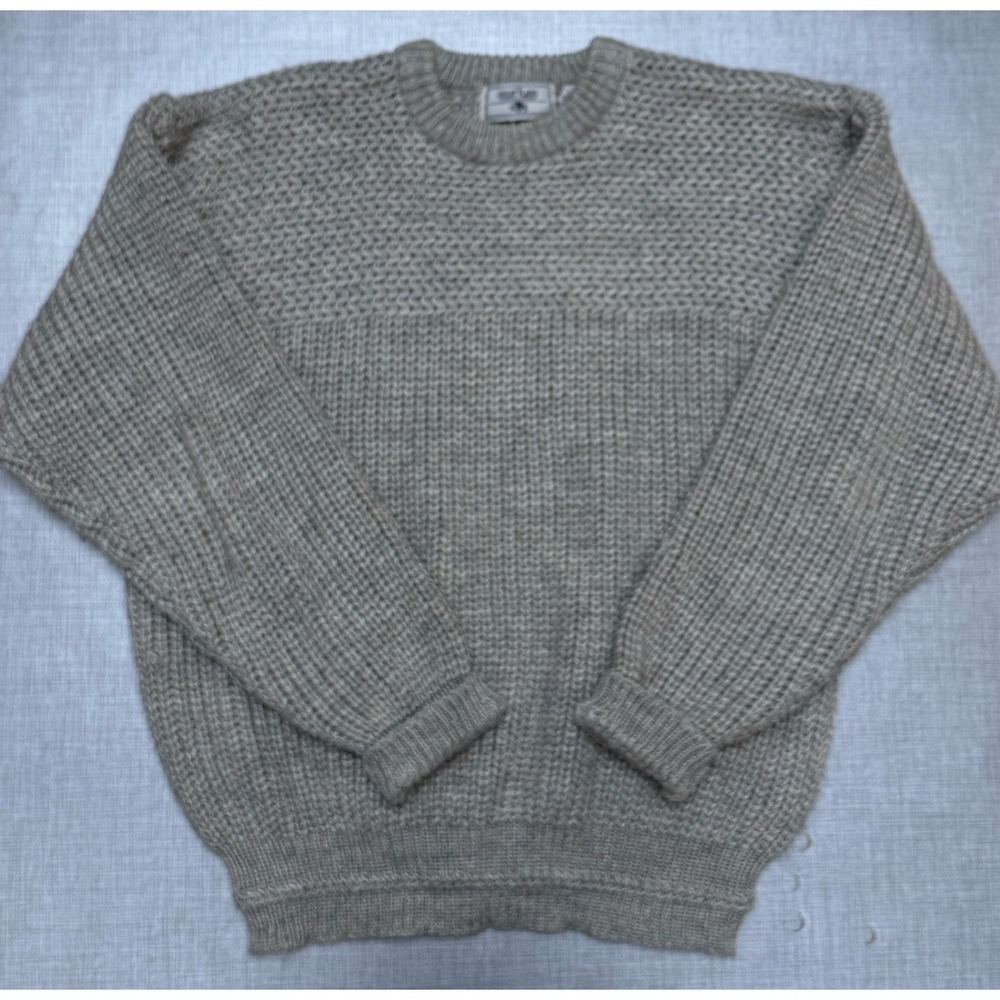 Vtg Great Plains Clothing Co Pullover Sweater Korea Grandpa Aran Fisherman